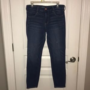 American Eagle midwash skinny jeans